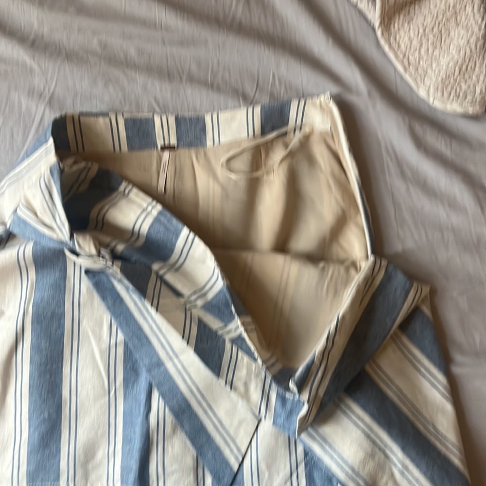 Free People wrap skirt size 12 cotton/linen - Picture 3 of 7